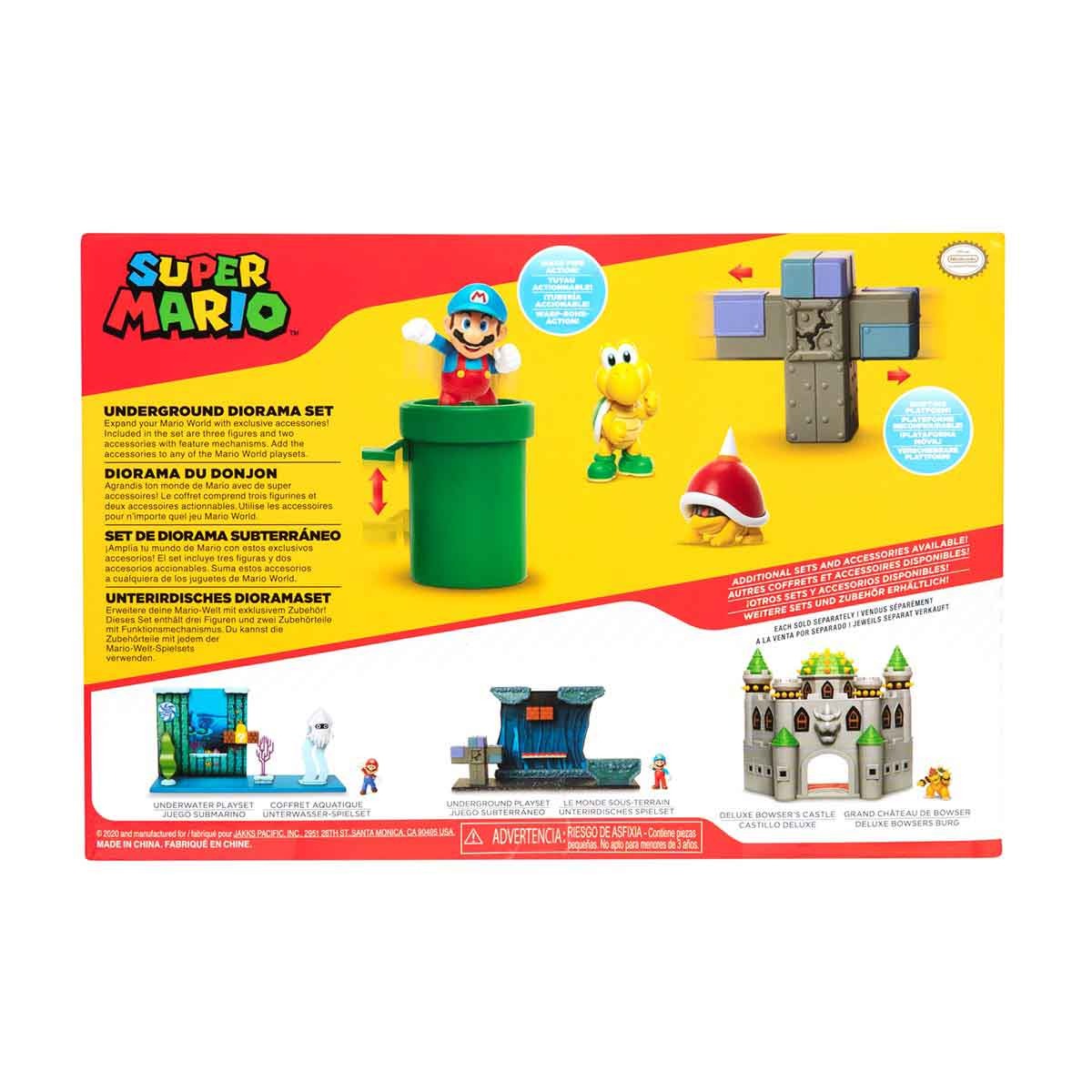 Playset Diorama Abaixo Do Solo - Super Mario