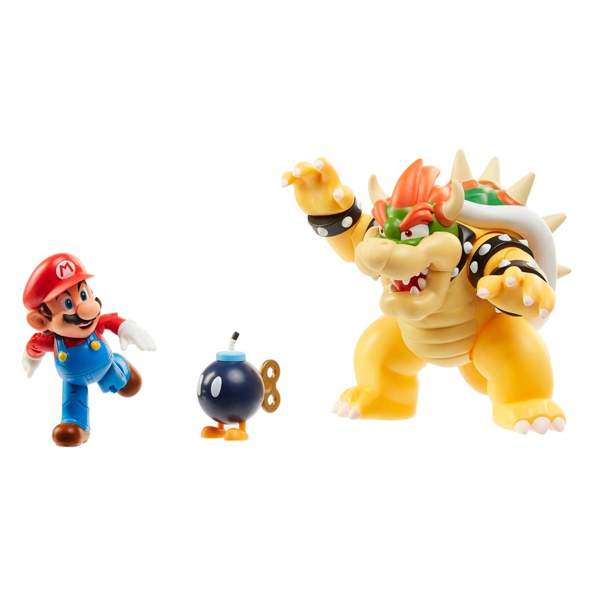 Conjunto Com 3 Bonecos Mario Vs Bowser - Super Mario
