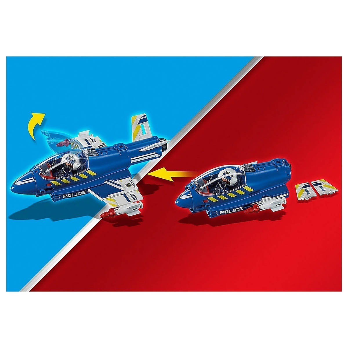 Playmobil - Jato Da Polícia Com Drone - City Action - 70780