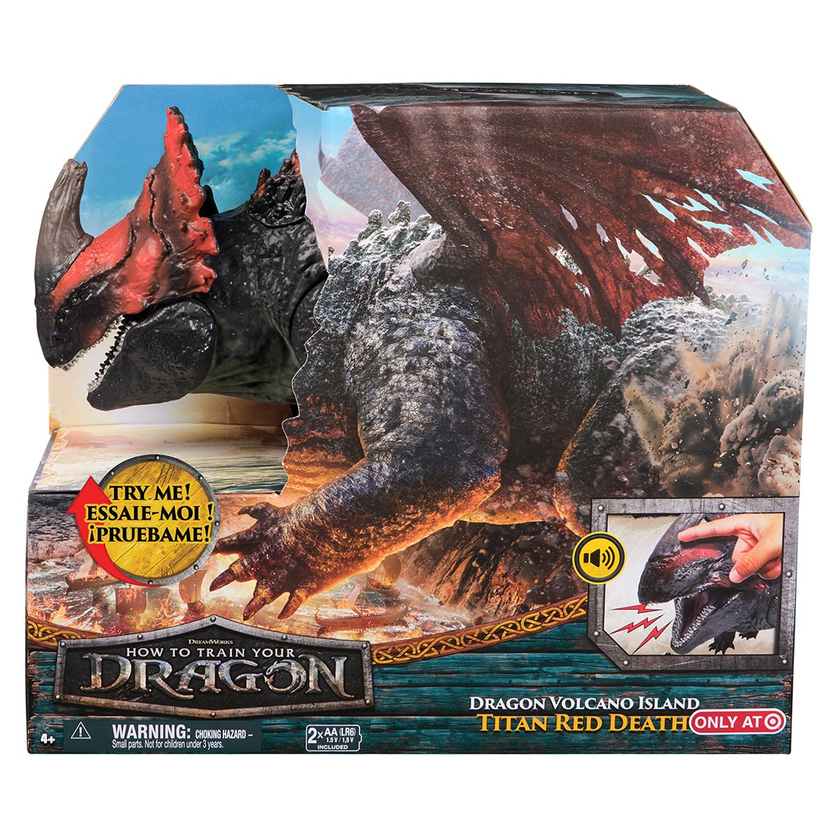 Como Treinar o Seu Dragão, Boneco Titan Red Death Som 58cm