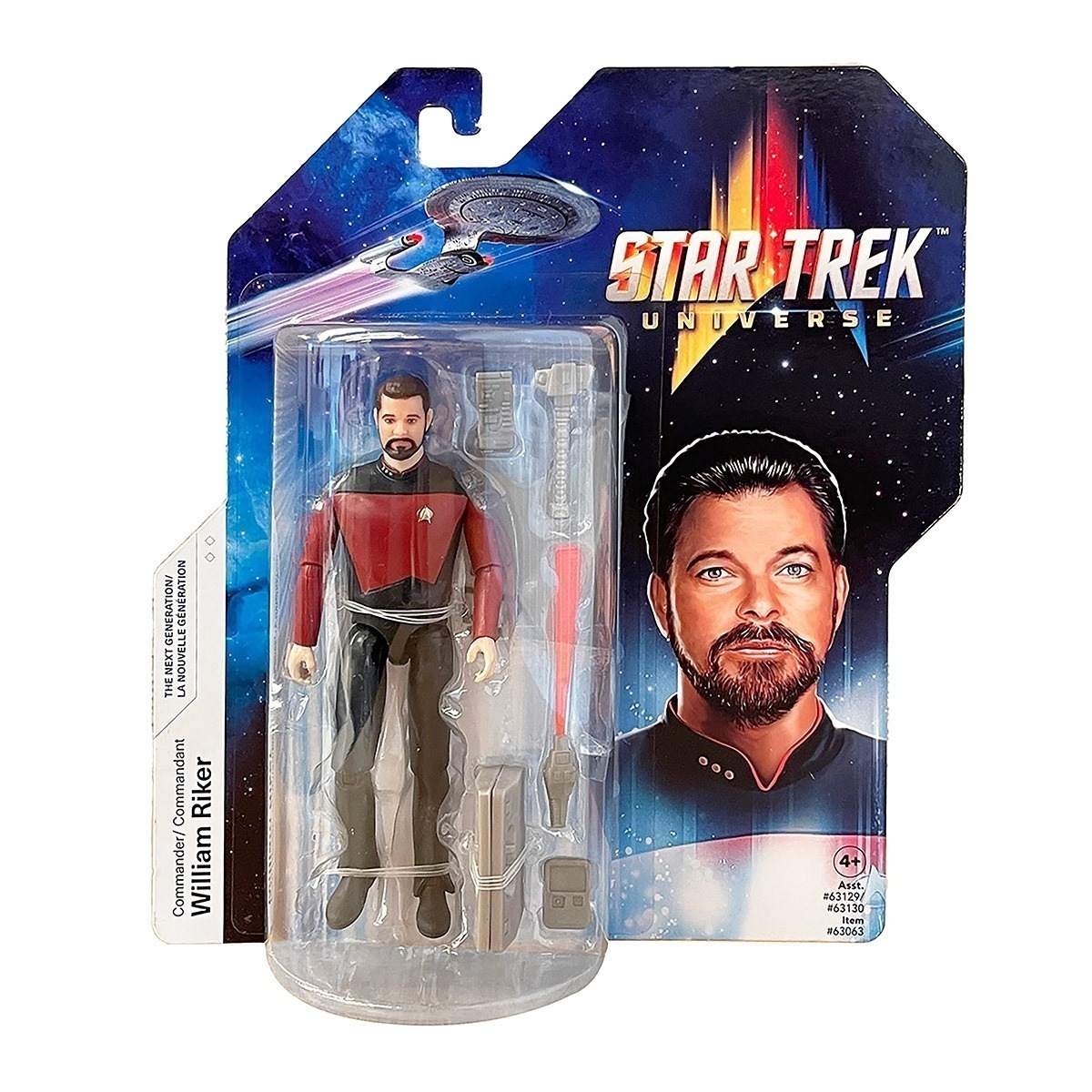 Star Trek Jornada Nas Estrelas Boneco 12Cm - William Riker