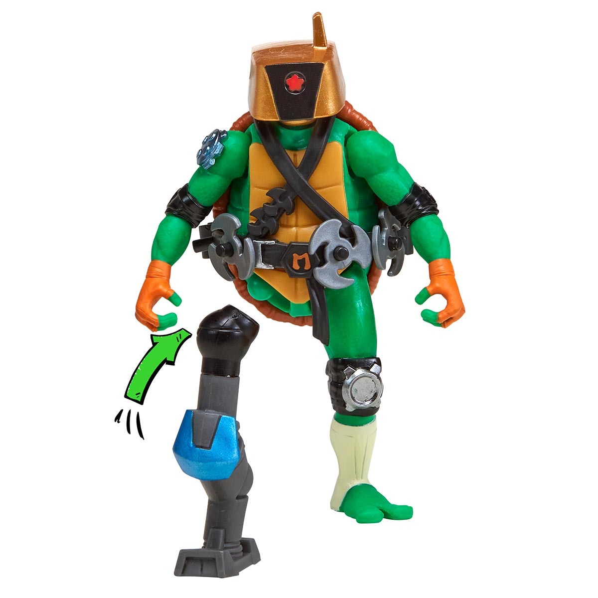 Boneco Michelangelo de 10cm Mix 'N Match - As Tartarugas Ninja