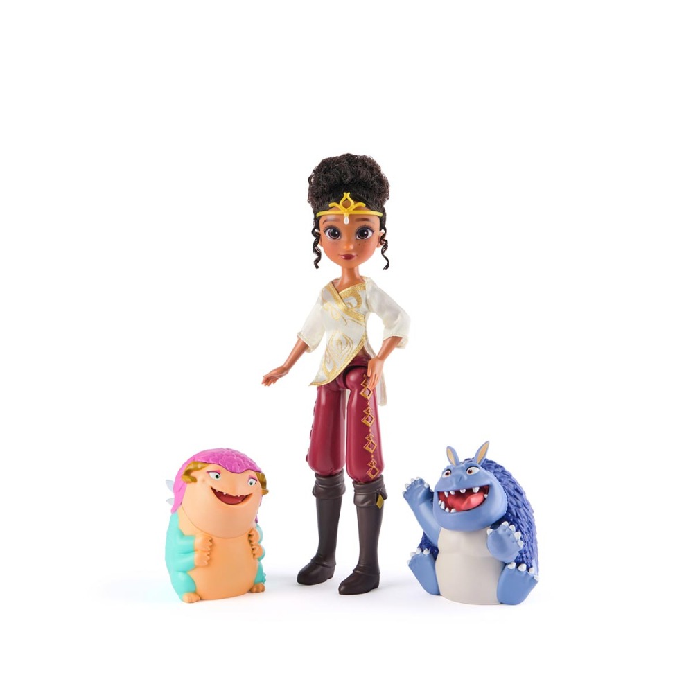 1 Boneca Ellian De 22Cm E 2 Bonecos Monstros - Enfeitiçados