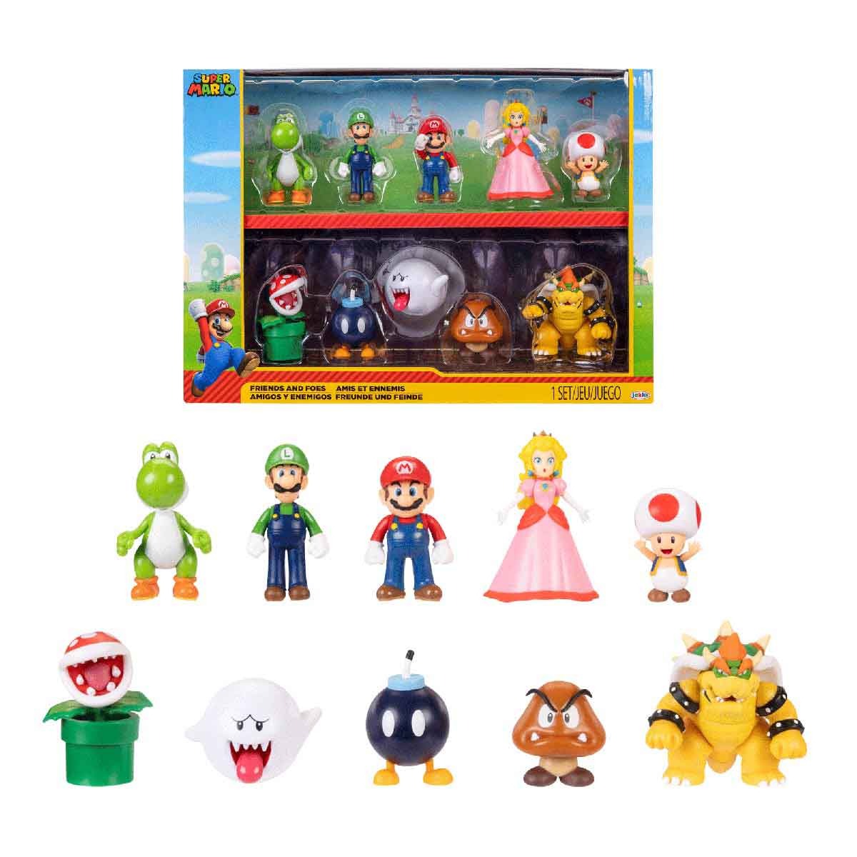 10 Bonecos Colecao Amigos E Inimigos Do Mario - Super Mario 10 Bonecos Colecao Amigos E Inimigos Do Mario - Super Mario