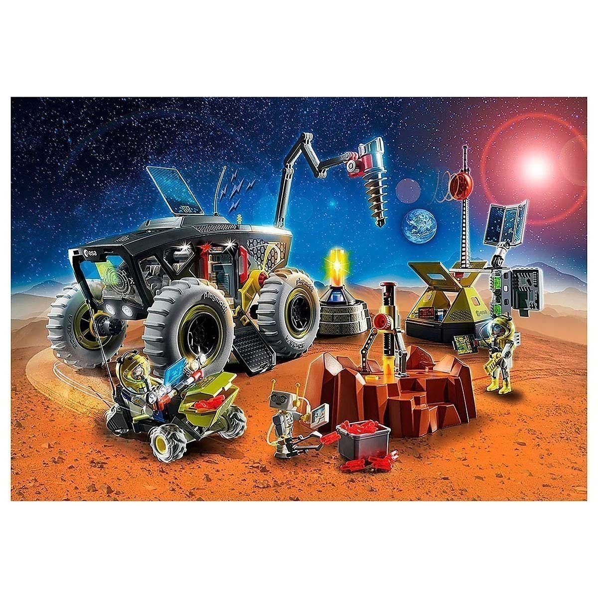 Playmobil - Expedição Marte Com Veículo - Space - 70888