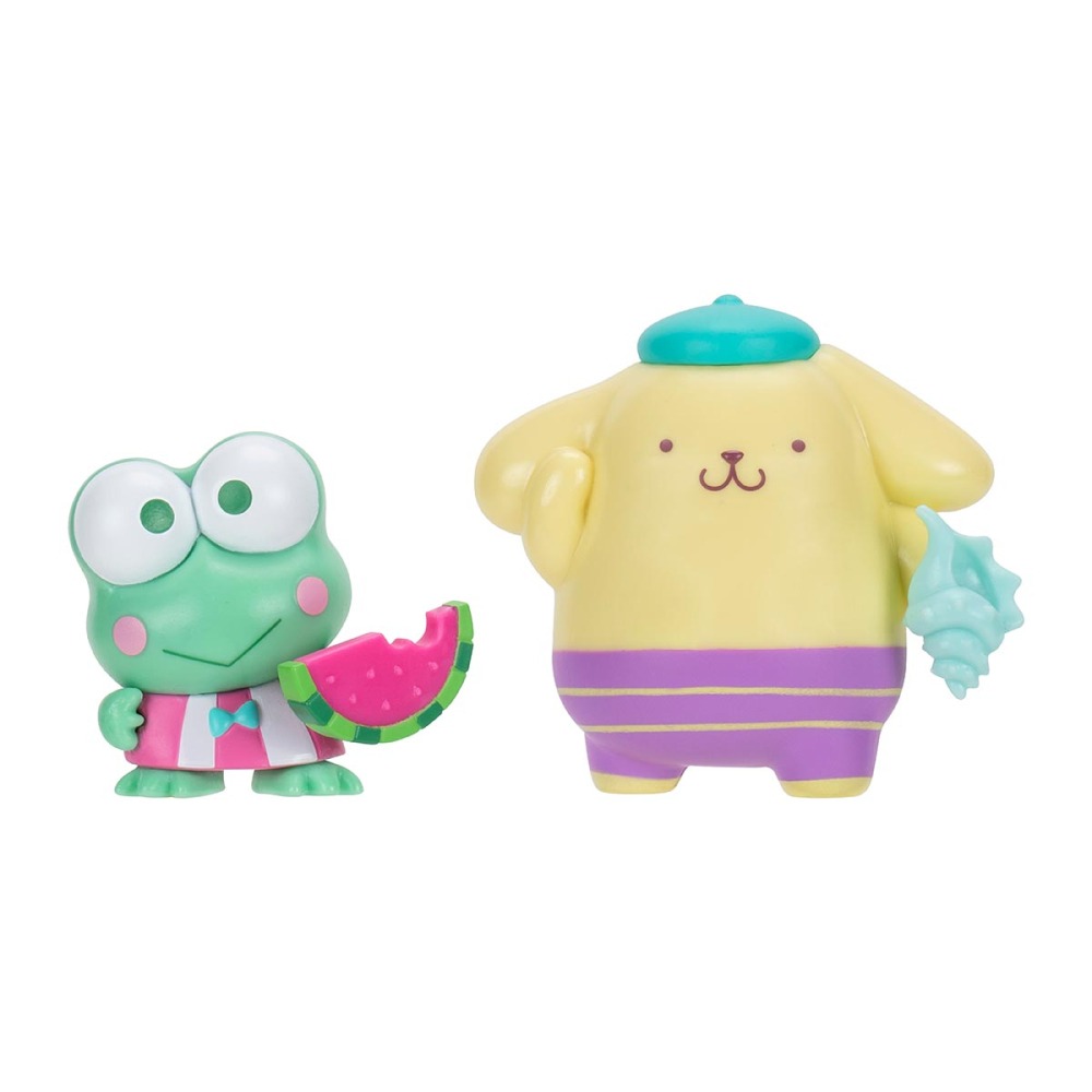 2 Bonecas Keroppi e Pompompurin (Concha) - Hello Kitty