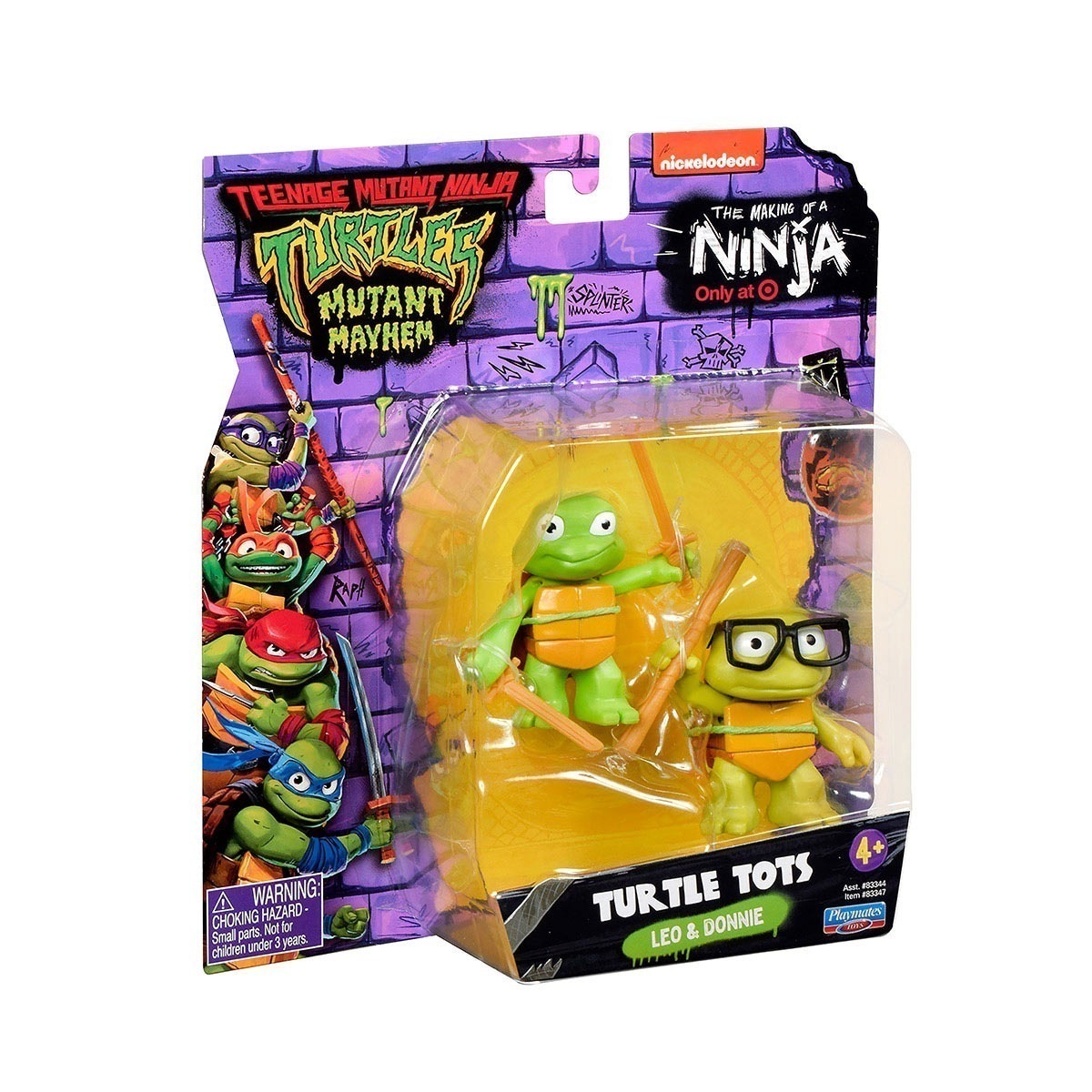 2 Bonecos Turtle Tots Leo E Donnie - As Tartarugas Ninja