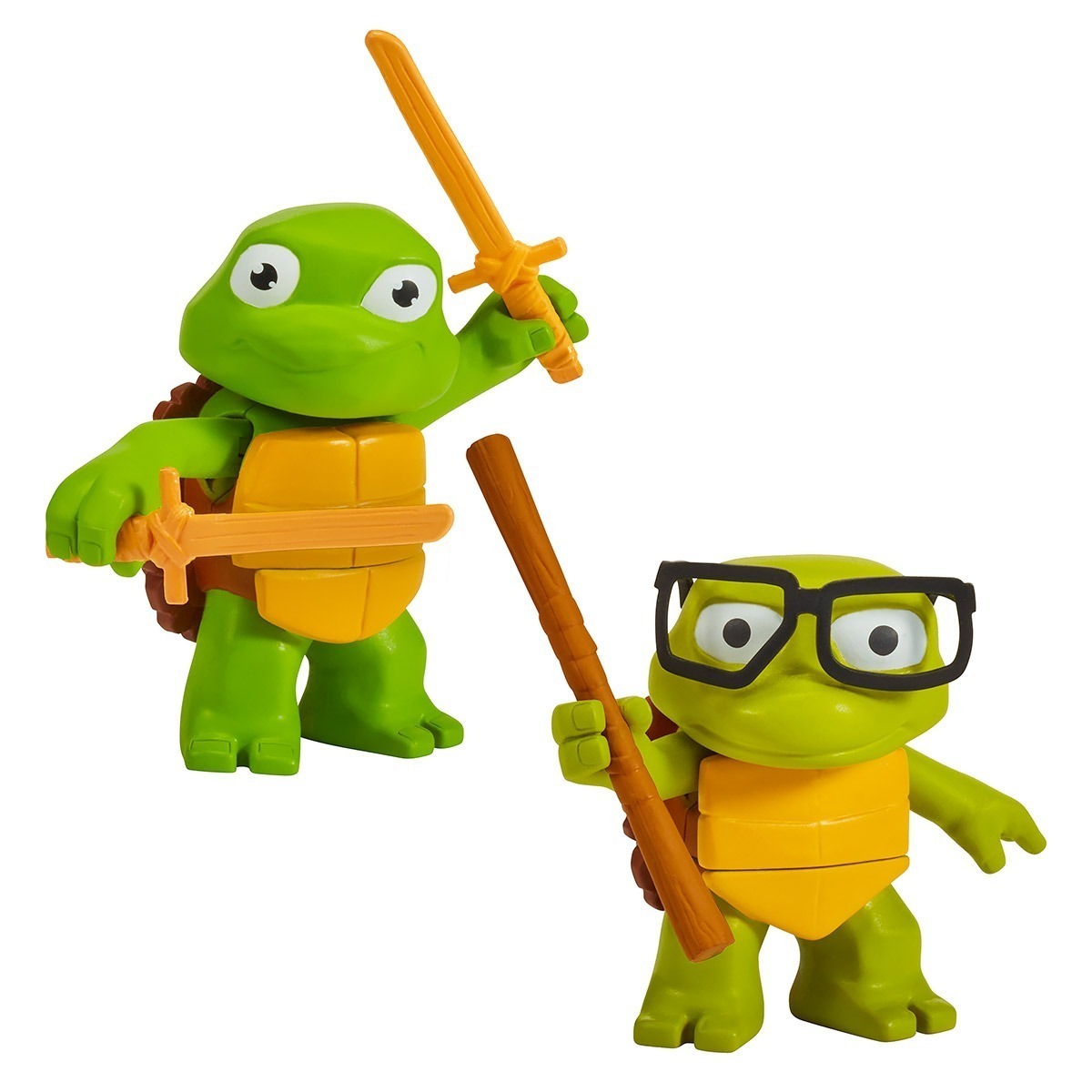 2 Bonecos Turtle Tots Leo E Donnie - As Tartarugas Ninja