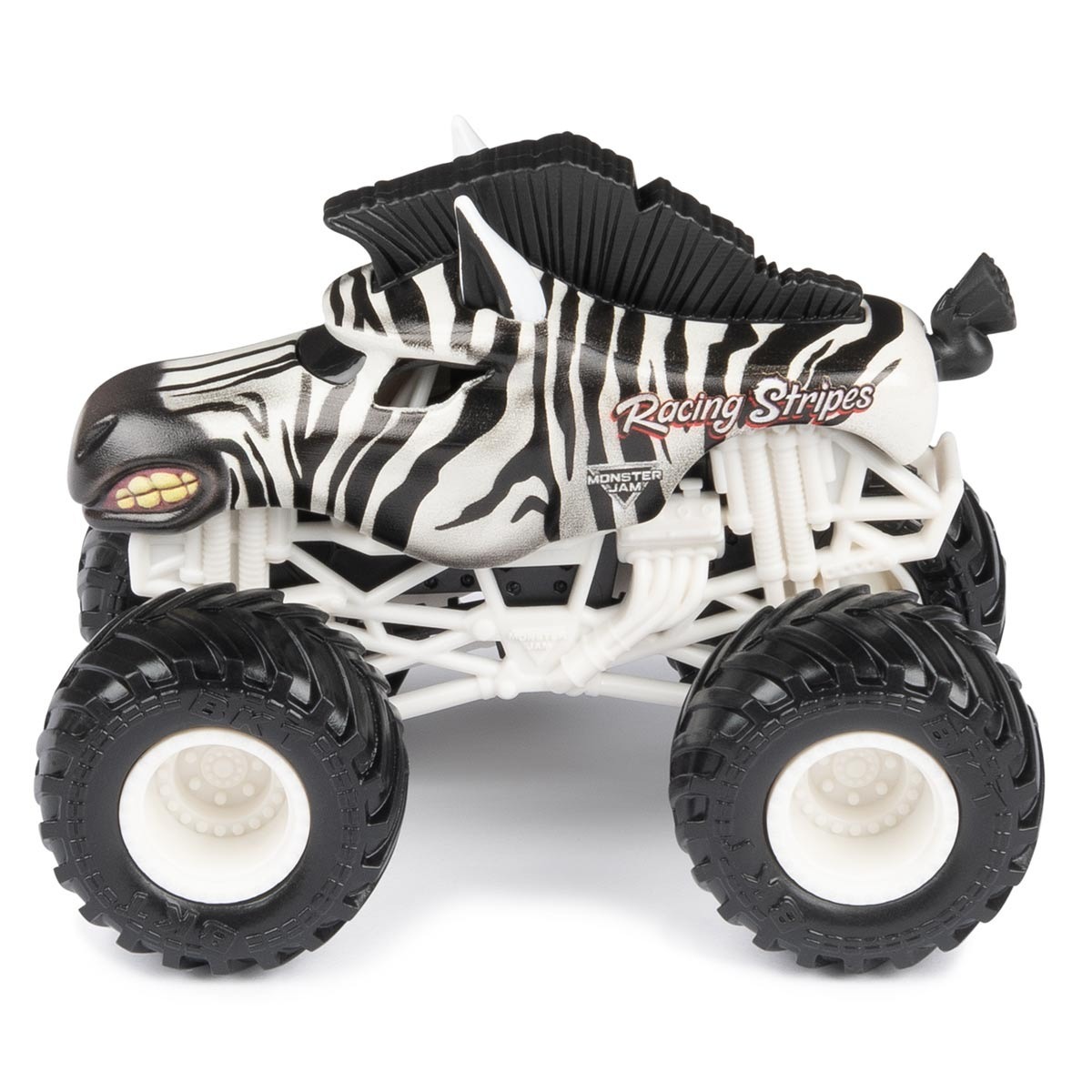2 Carrinhos Racing Stripes Vs Rainbow Blast 1:64-Monster Jam