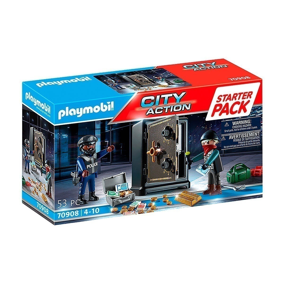 Playmobil - Roubo A Banco Starter Pack - City Action - 70908
