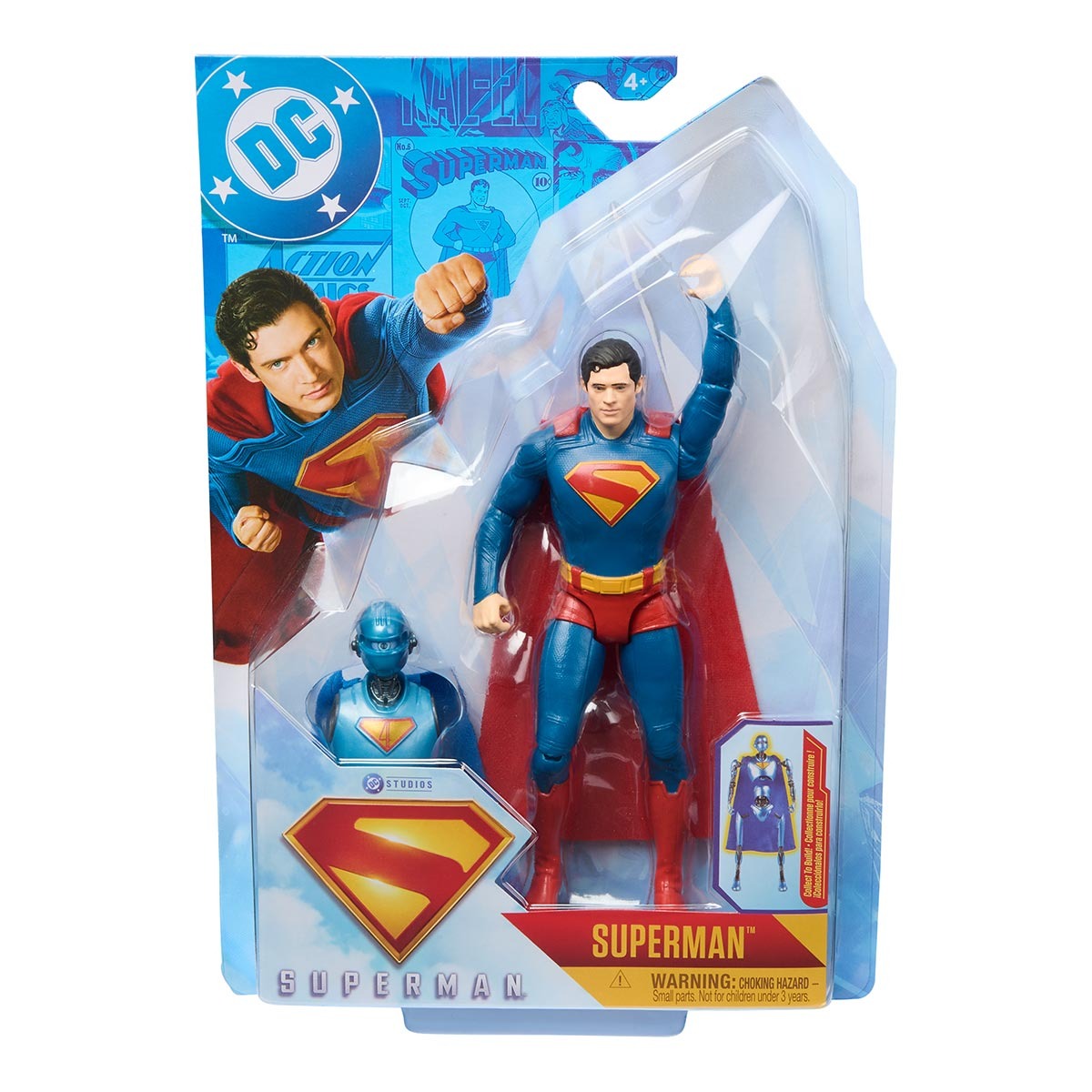 Boneco Superman 15cm + 1 Colecionável - Superman Filme