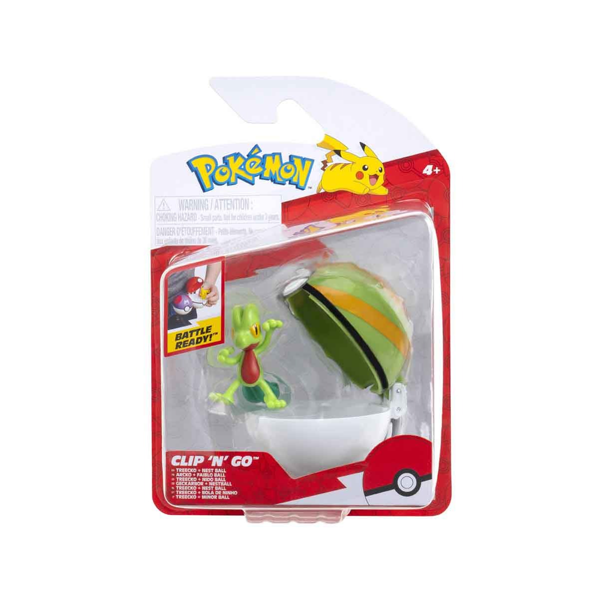 Boneco Treecko Com Nest Ball - Pokémon Boneco Treecko Com Nest Ball - Pokémon