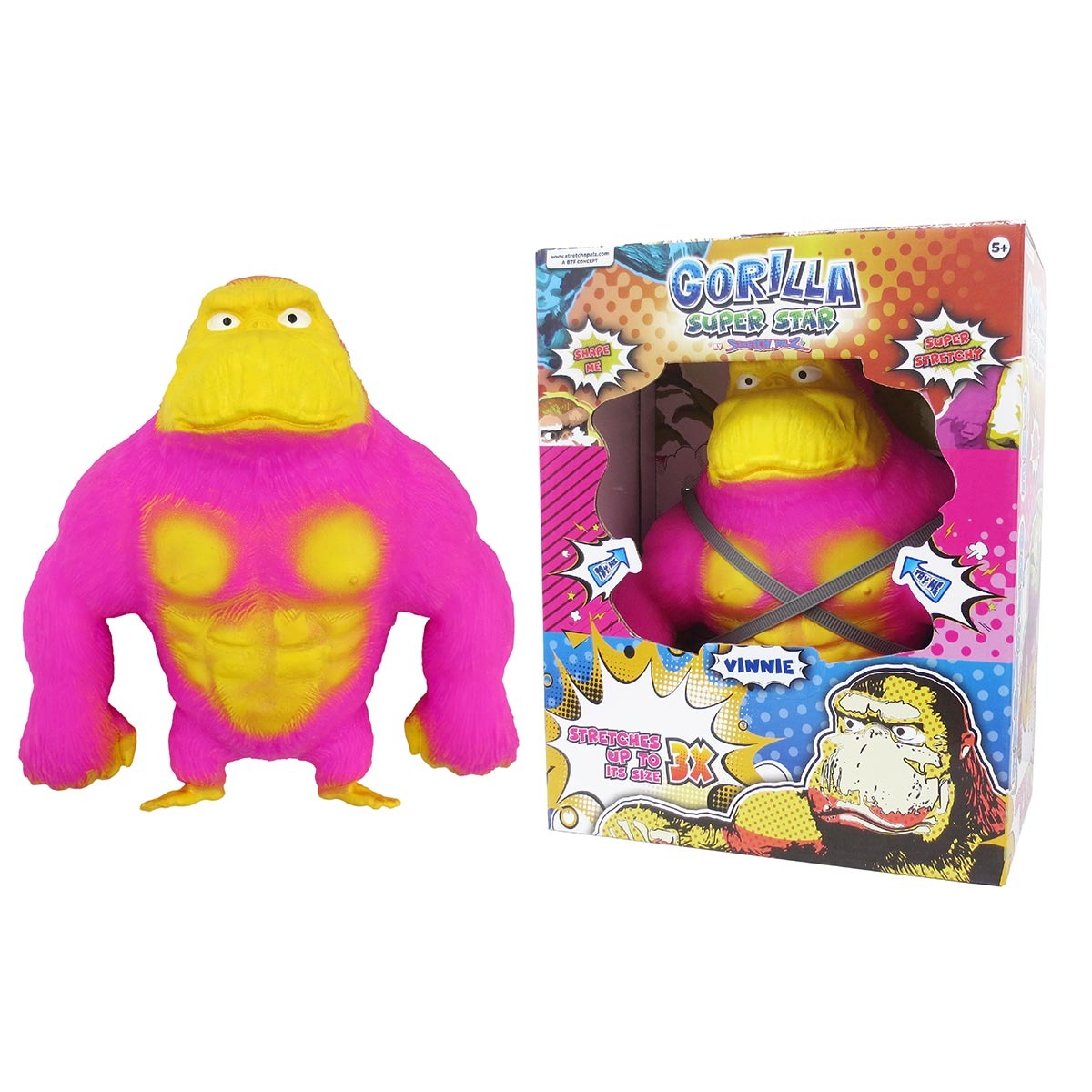 Stretchapalz - Boneco Vinnie 20Cm Gorilla Super Star - Sunny Stretchapalz - Boneco Vinnie 20Cm Gorilla Super Star - Sunny