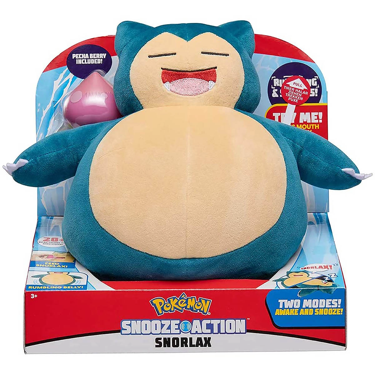 Pokemon - Pelúcia De Luxo Snorlax De 25Cm Com Som