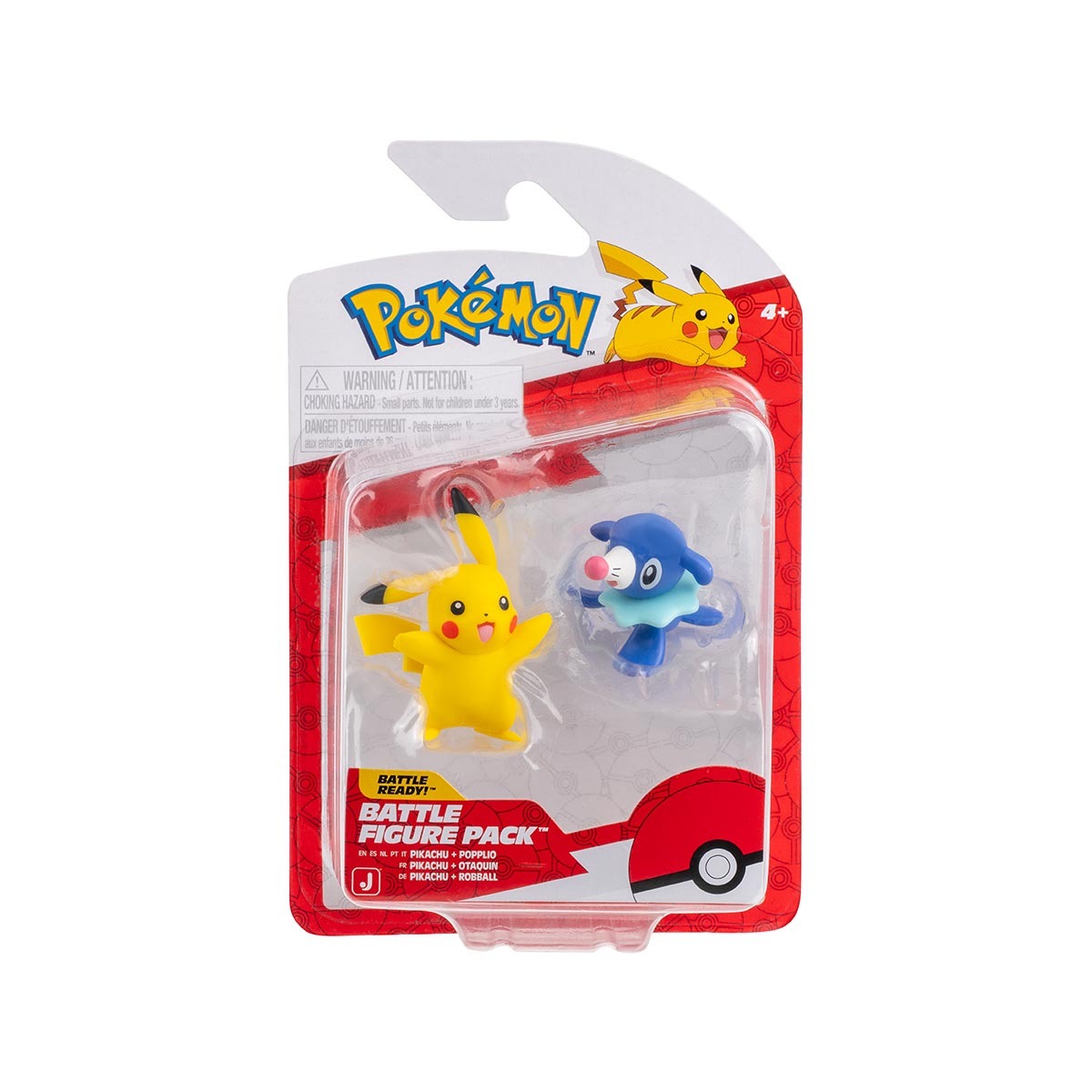 2 Bonecos De Batalha Pikachu + Popplio - Pokémon