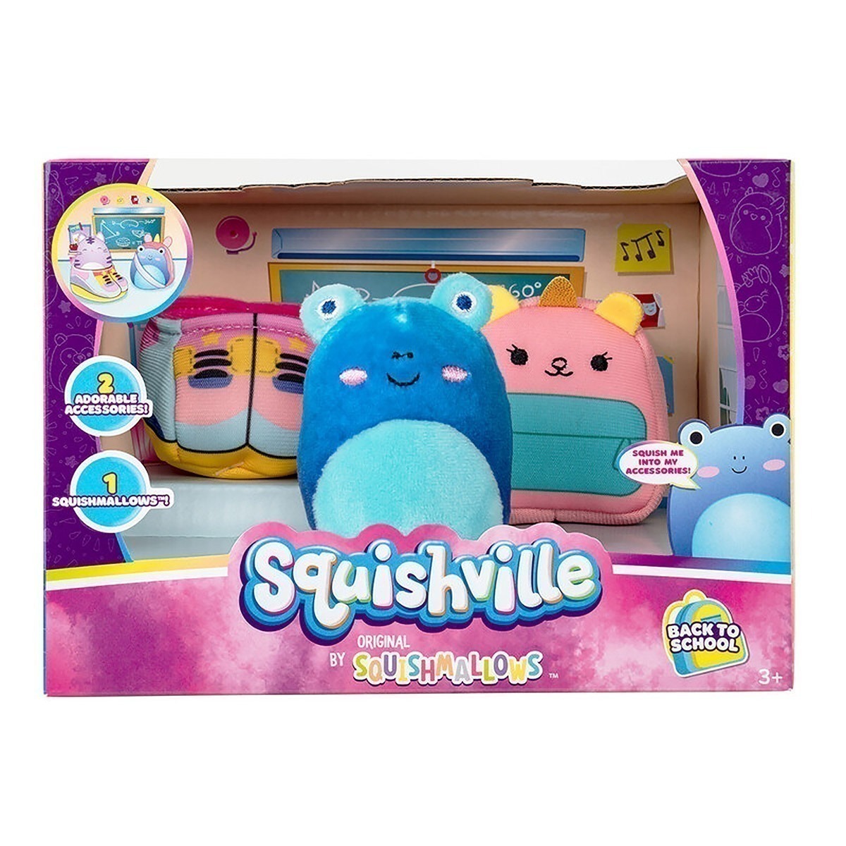 Squishville - Mini Squishmallows +Acessórios - Back To Shcool