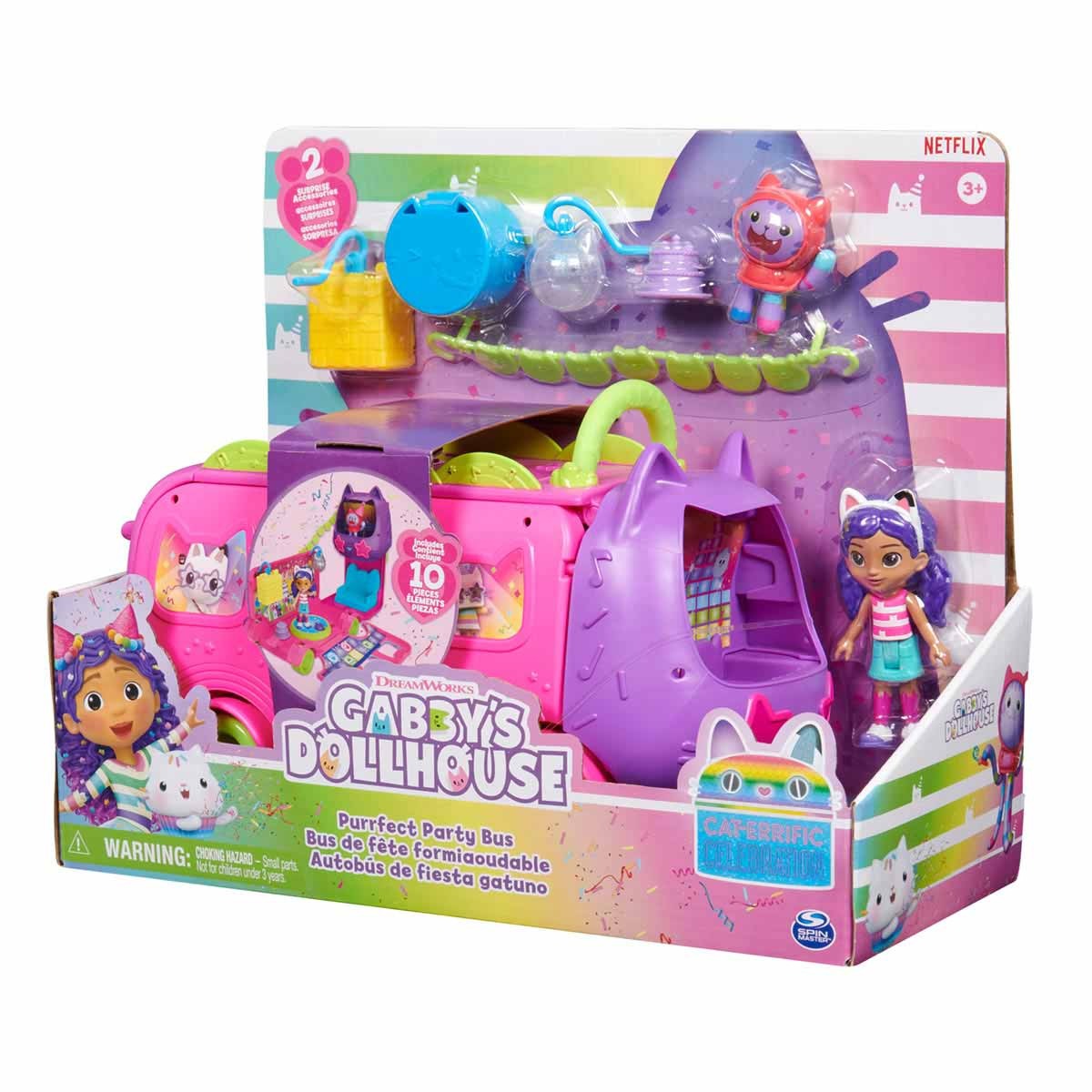 Playset Festa No Onibus Da Gabby - Gabbys Dollhouse