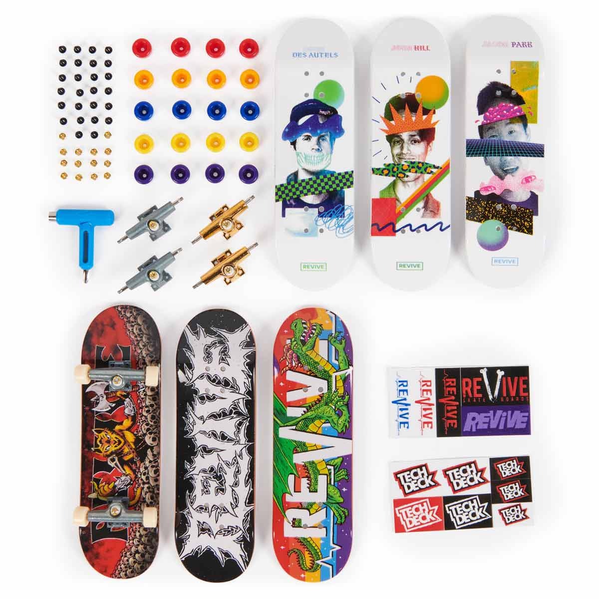 Kit 3 Skate De Dedo E Acessórios Revive (Dragão) - Tech Deck