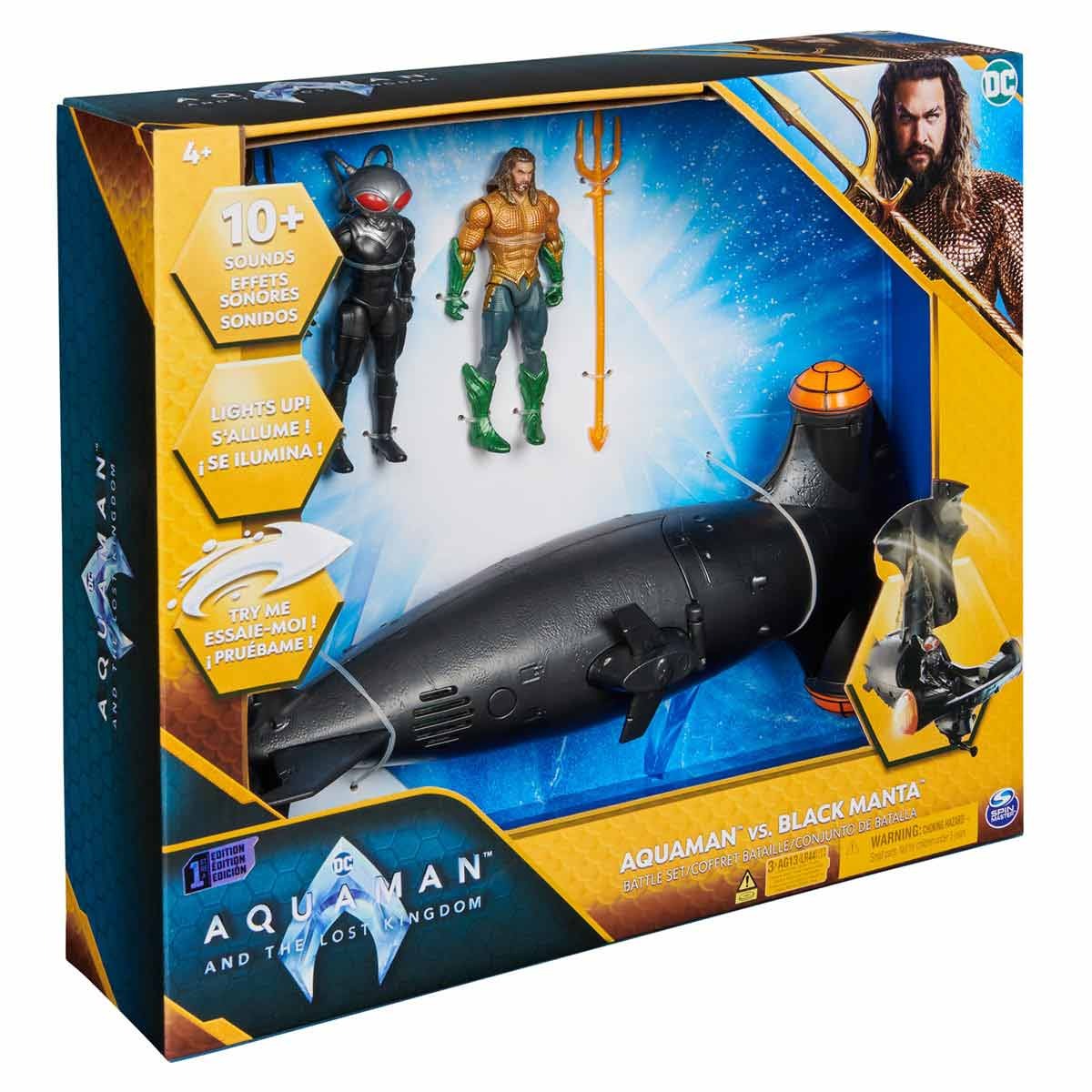 Submarino Do Arraia Negra Com 2 Bonecos - Filme Aquaman 2 Dc