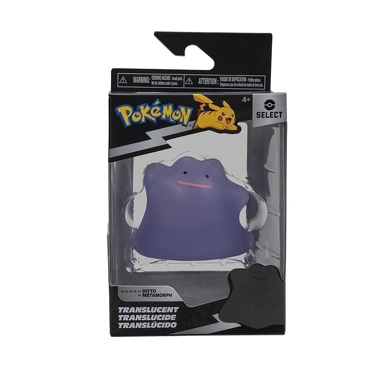 Pokemon - Figura De Batalha Translúcida De 8Cm - Ditto Pokemon - Figura De Batalha Translúcida De 8Cm - Ditto