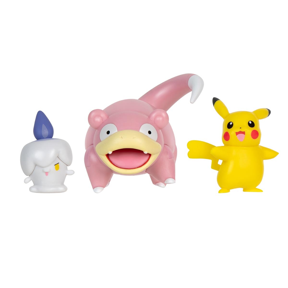 3 Bonecos Slowpoke, Litwick E Pikachu - Pokemon 3 Bonecos Slowpoke, Litwick E Pikachu - Pokemon
