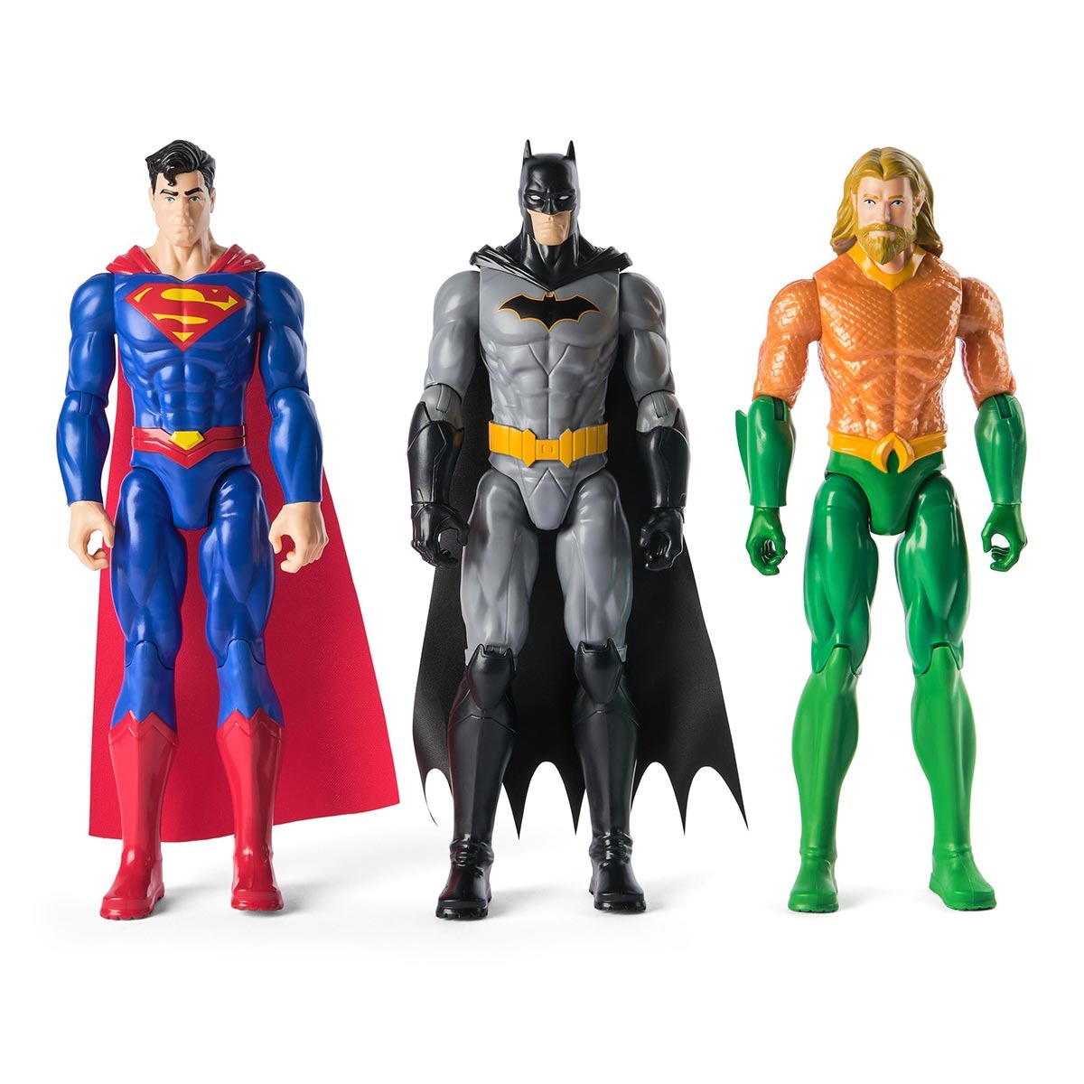 3 Bonecos Superman, Batman E Aquaman De 30Cm - Dc 3 Bonecos Superman, Batman E Aquaman De 30Cm - Dc