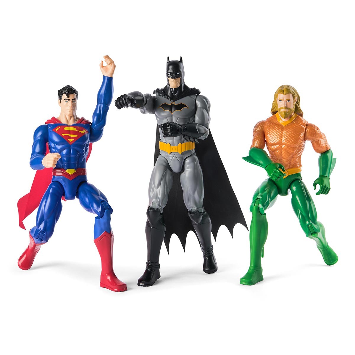 3 Bonecos Superman, Batman E Aquaman De 30Cm - Dc 3 Bonecos Superman, Batman E Aquaman De 30Cm - Dc