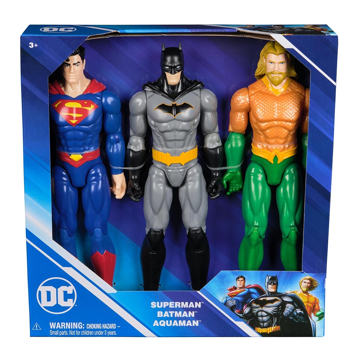 3 Bonecos Superman, Batman E Aquaman De 30Cm - Dc 3 Bonecos Superman, Batman E Aquaman De 30Cm - Dc