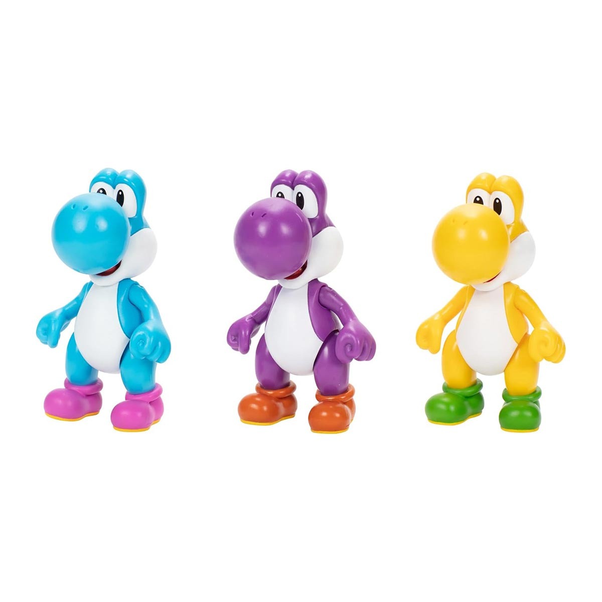 3 Bonecos Yoshi De 11Cm De 3 Cores - Super Mario