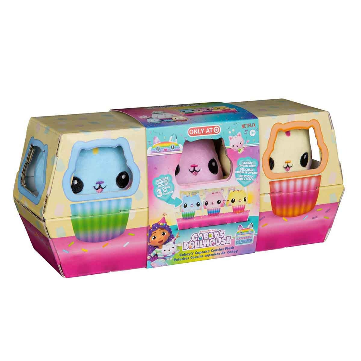 3 Pelucias Cupcake Cakey Cat (Primos) - Gabby'S Dollhouse