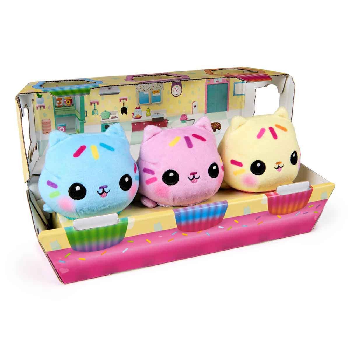 3 Pelucias Cupcake Cakey Cat (Primos) - Gabby'S Dollhouse
