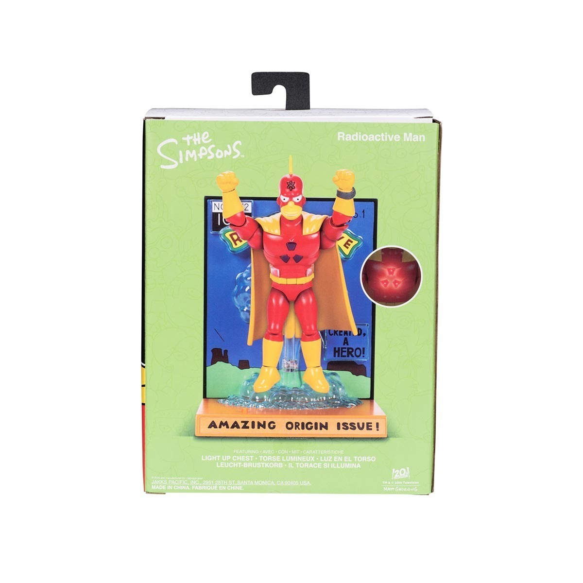 Boneco Homer Radioativo de 14cm com Luz - Os Simpsons