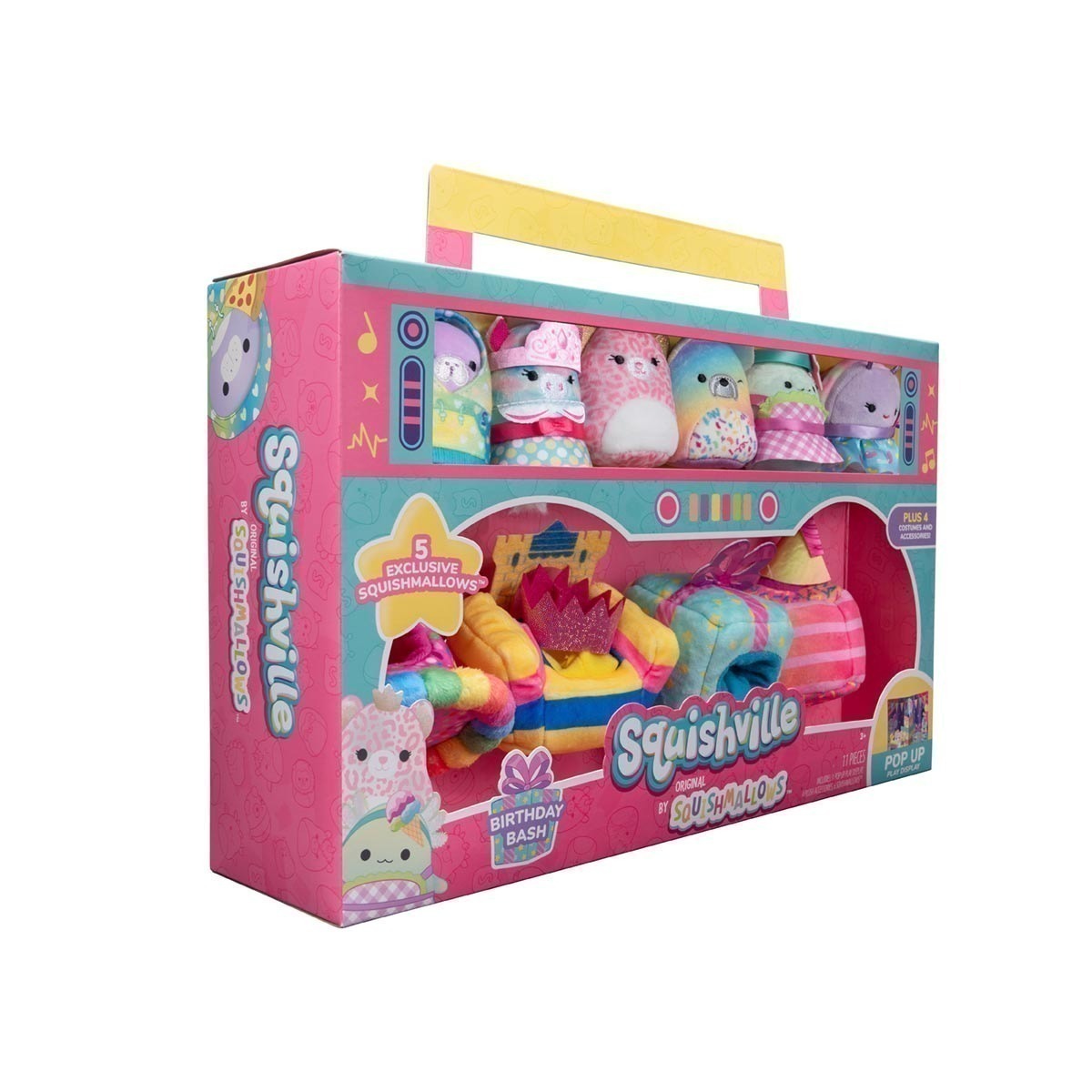 Playset Festa De Aniversário Com 6 Pelúcias - Squishville