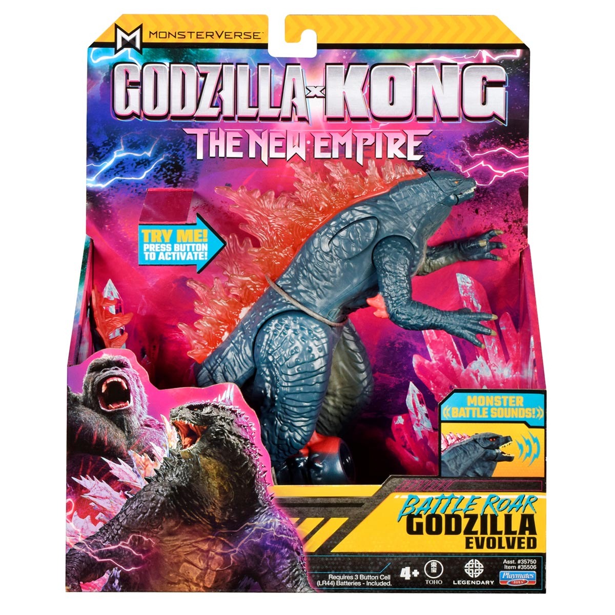 Boneco Godzilla Evoluído De 17Cm Com Som - Godzilla Vs Kong Boneco Godzilla Evoluído De 17Cm Com Som - Godzilla Vs Kong