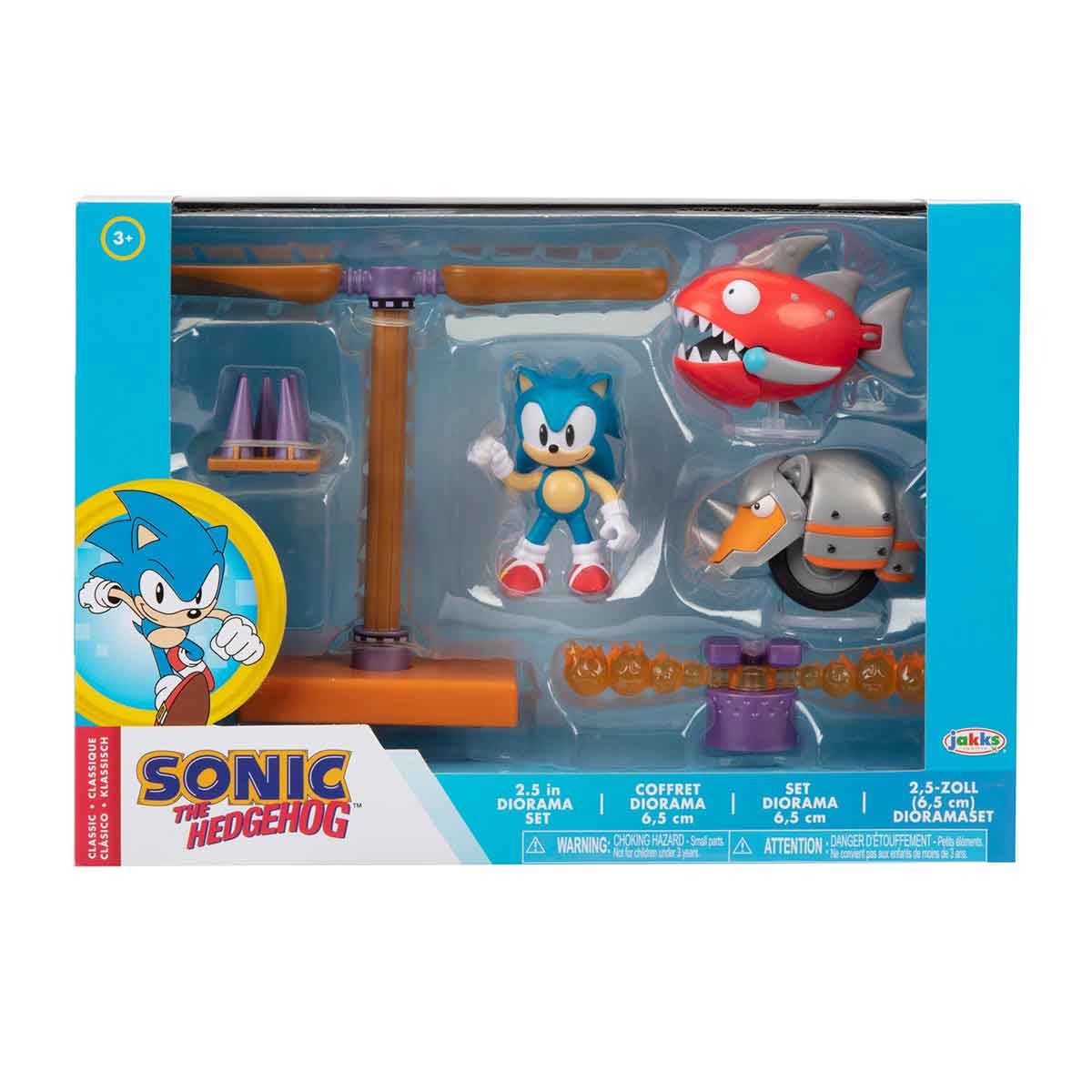 Set Diorama Do Sonic Com 3 Bonecos E Acessórios - Sonic Set Diorama Do Sonic Com 3 Bonecos E Acessórios - Sonic
