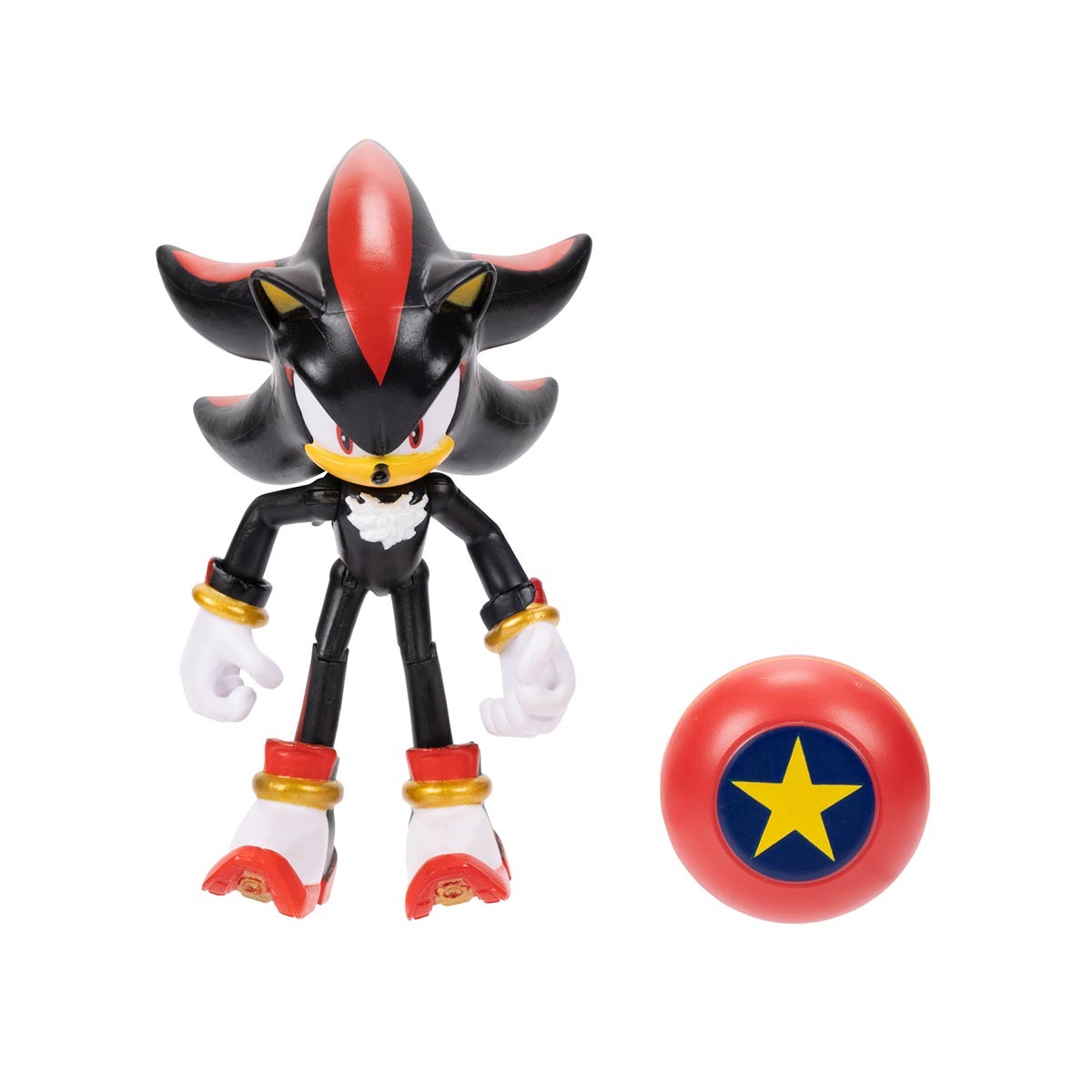 Boneco Articulado Shadow de 9cm e Bola com Estrela - Sonic