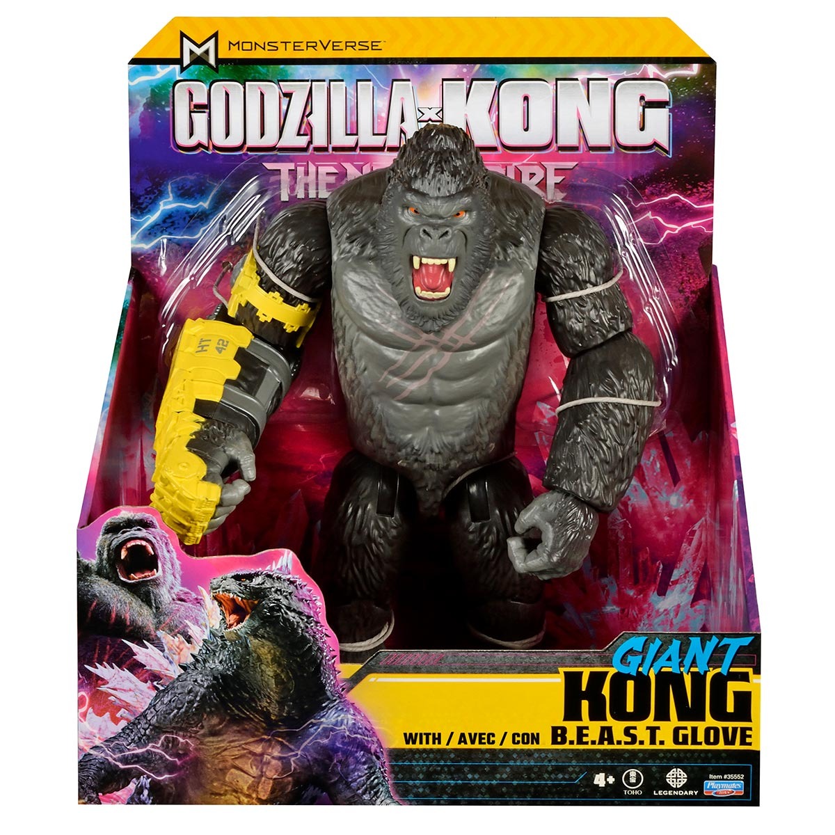 Boneco Gigante Kong Com Luva B.E.A.S.T. De 27Cm - Godzilla