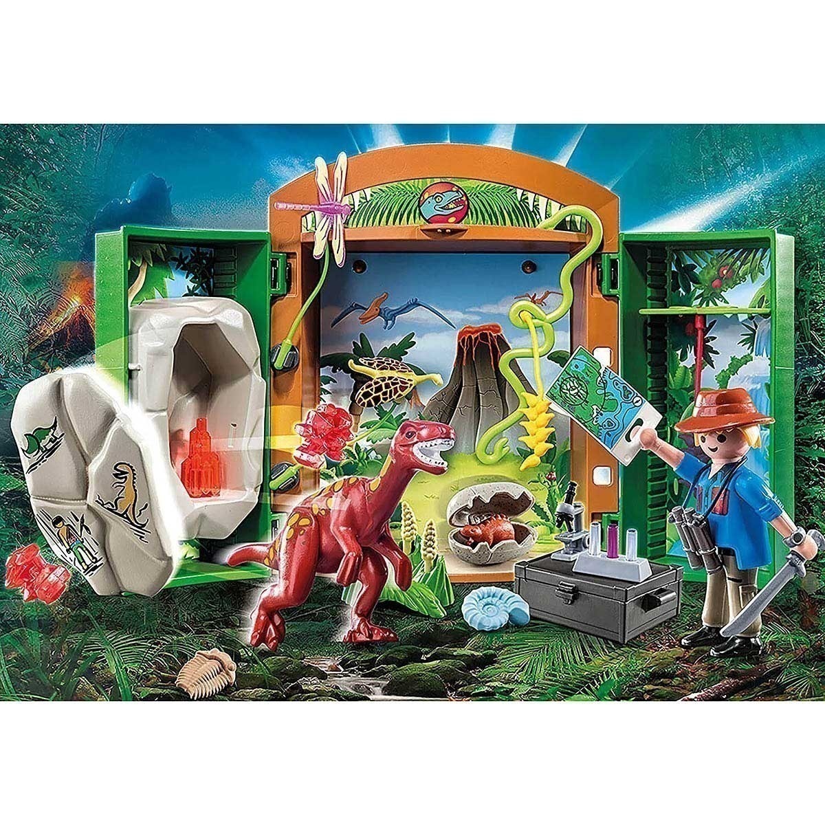 Playmobil - Explorador E Dinossauro - Dinos - 70507