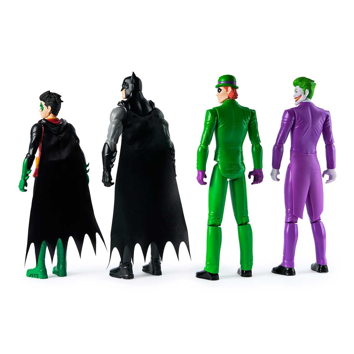 4 Bonecos Batman, Coringa, Charada E Robin De 30Cm - Batman