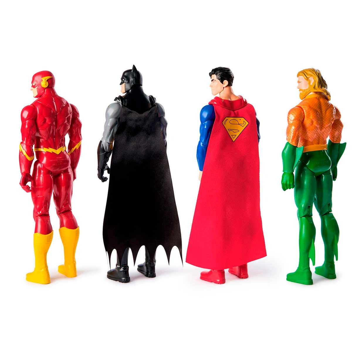 4 Bonecos Flash, Batman, Superman E Aquaman De 30Cm - Dc