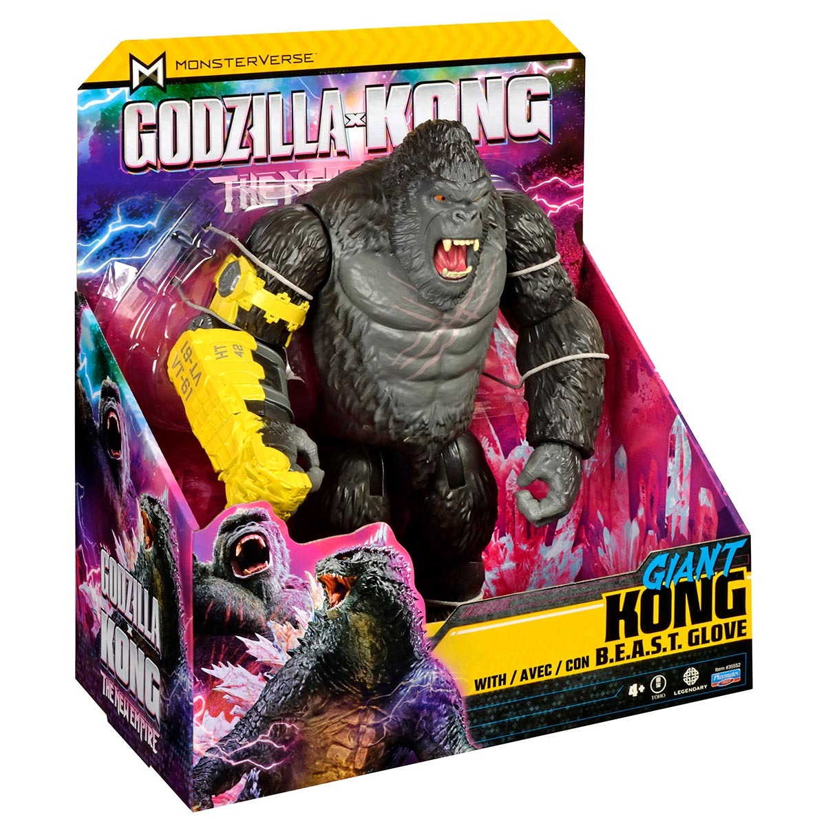 Boneco Gigante Kong Com Luva B.E.A.S.T. De 27Cm - Godzilla