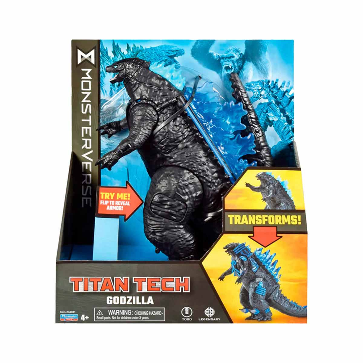 Boneco Titã Tech Godzilla Monsterverse 20Cm - Godzilla