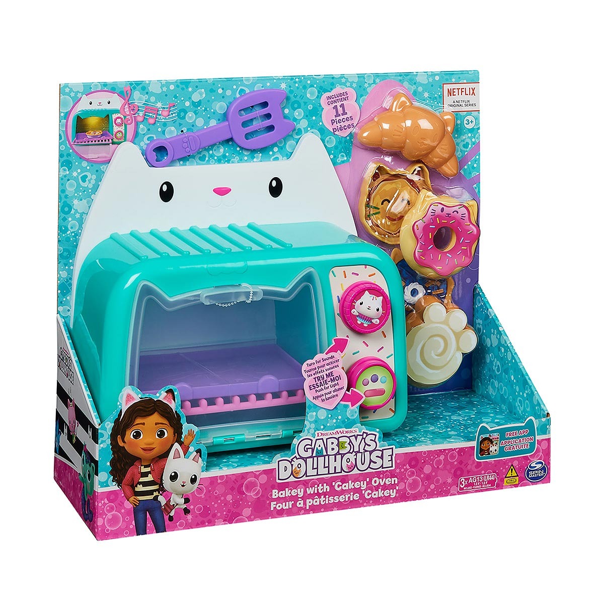 Forninho Do Cakey Cat Com Luz E Som - Gabby'S Dollhouse