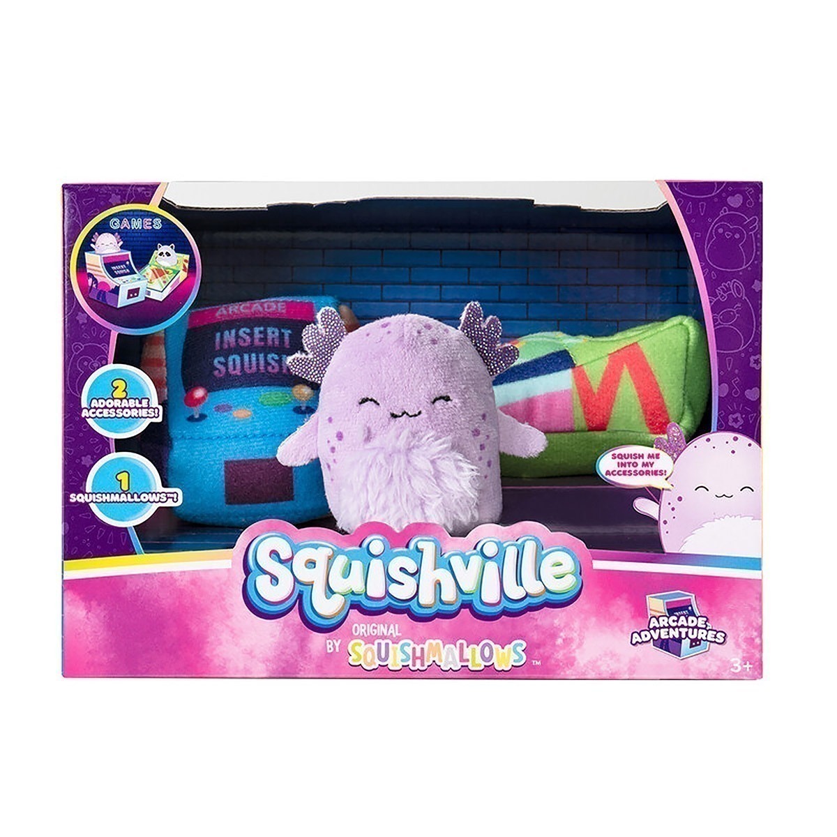Squishville - Mini Squishmallows + 2 Acessórios - Arcade Adv.