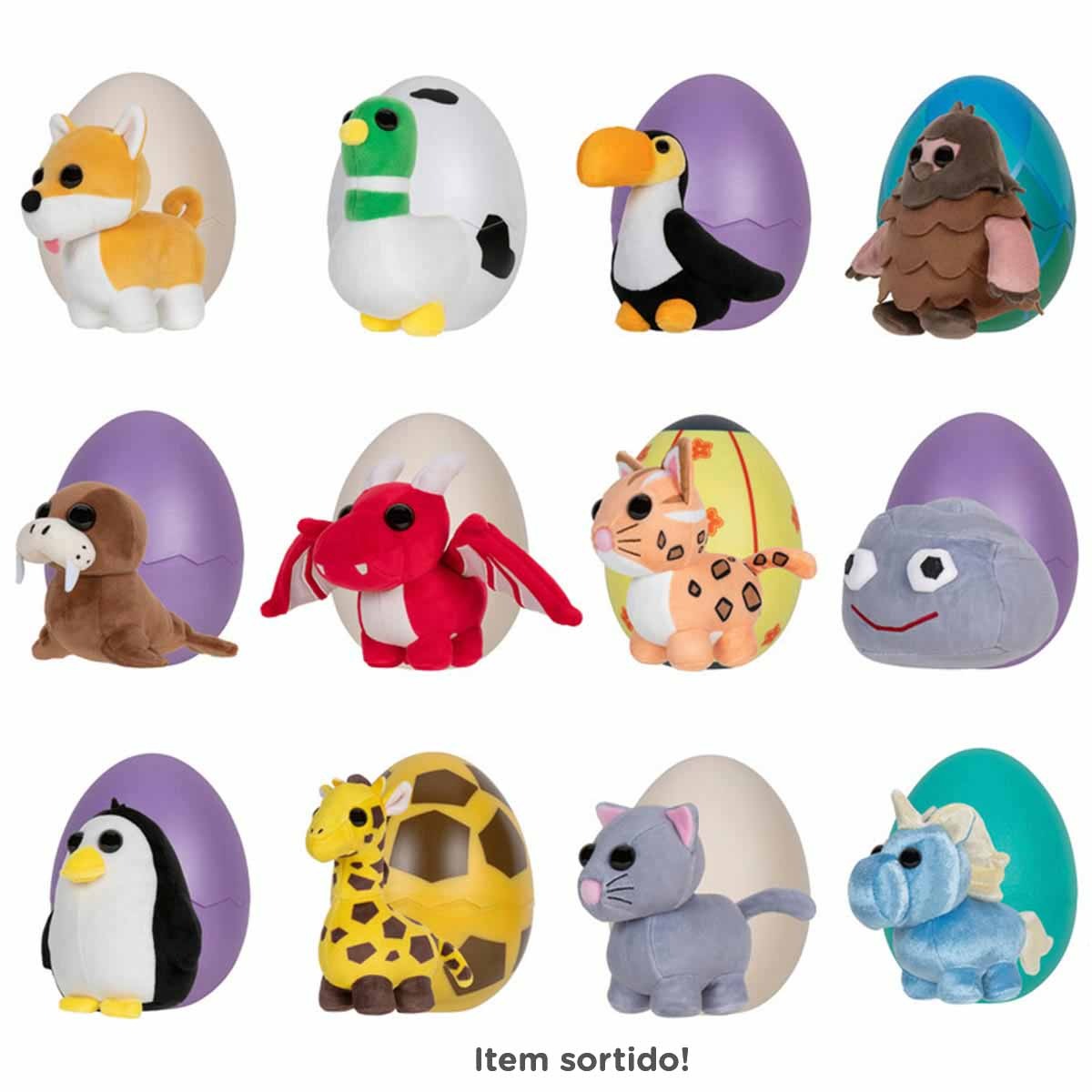 Ovo Surpresa Com Pelúcia De 12Cm - Adopt Me