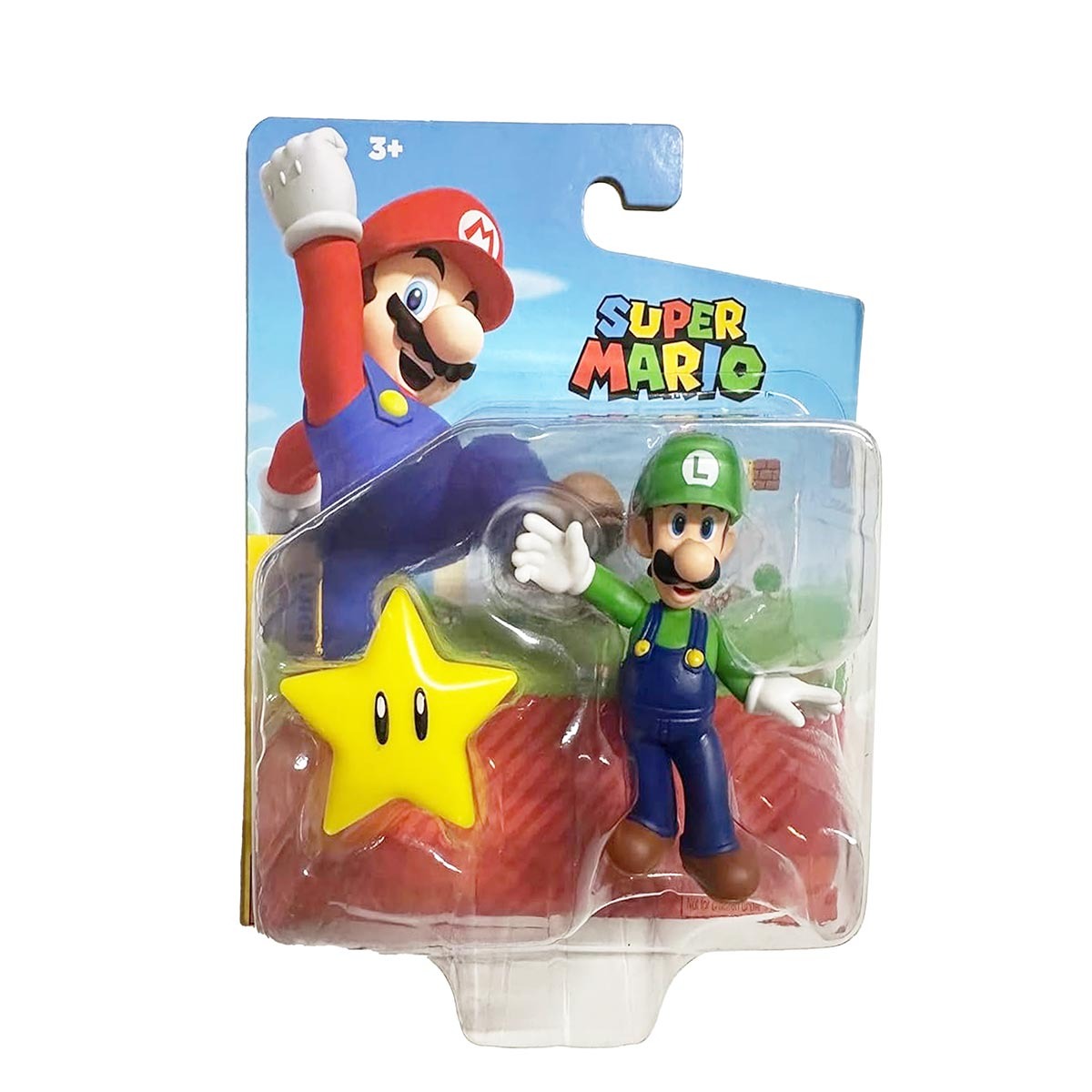 Super Mario - Boneco Luigi Com Super Star 6Cm - Sunny