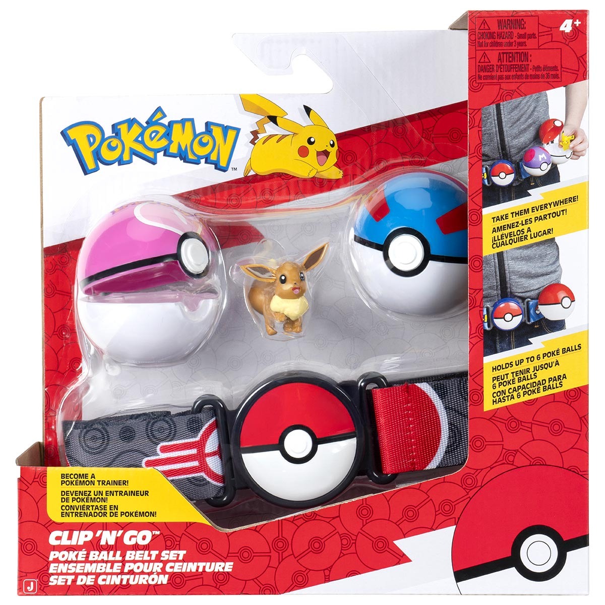 Cinto Com Boneco Eevee E 2 Pokébolas - Pokémon Cinto Com Boneco Eevee E 2 Pokébolas - Pokémon