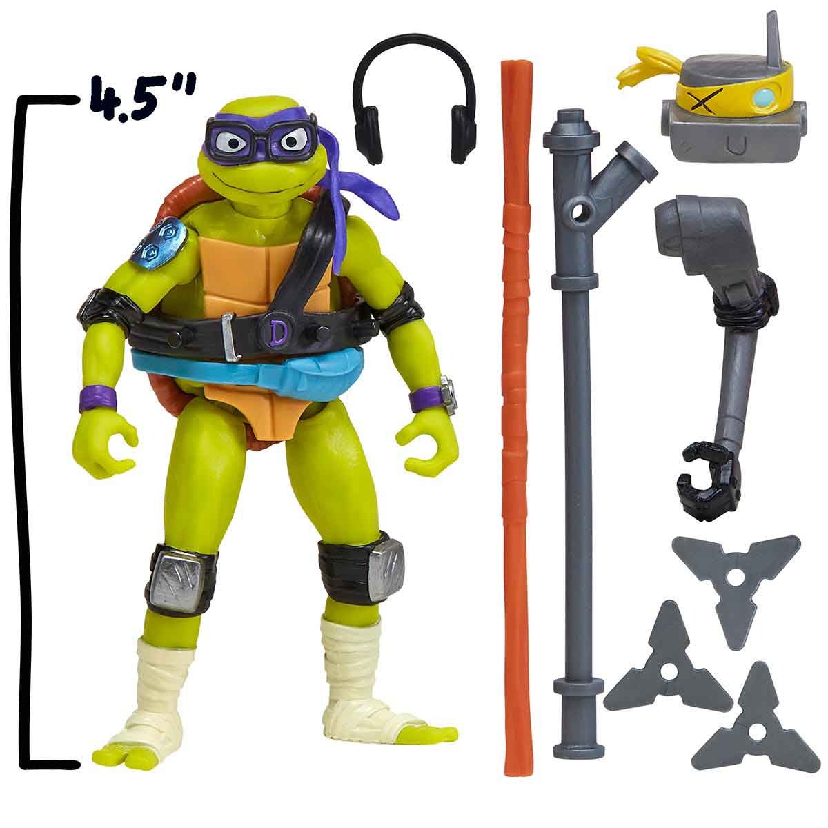 Boneco Donatello de 10cm Mix 'N Match - As Tartarugas Ninja