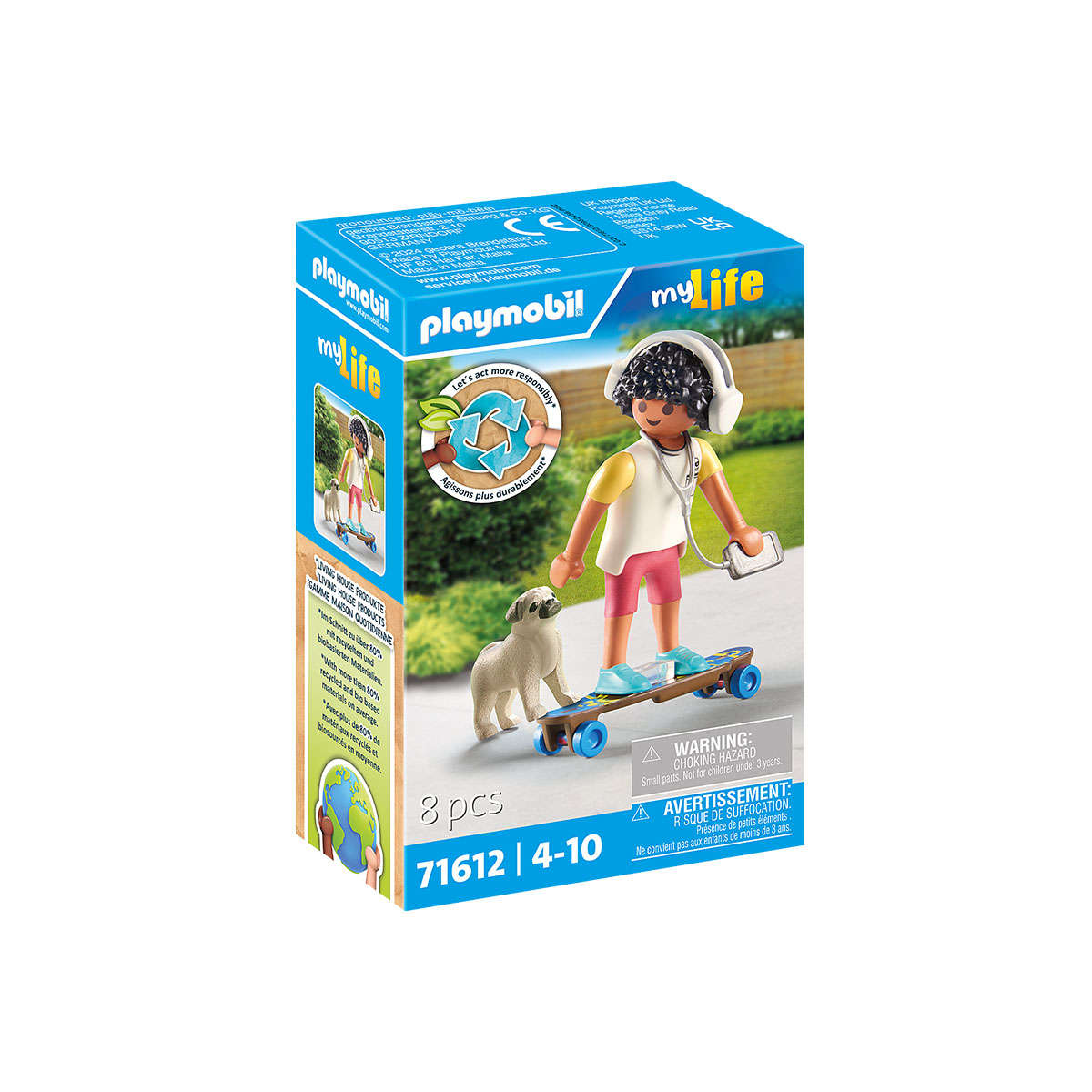Skatista com Cachorro - Playmobil My Life 71612