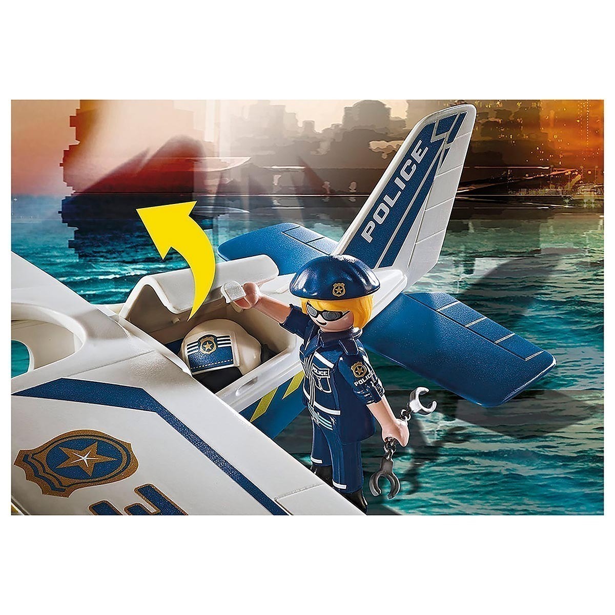Playmobil - Hidroavião Da Polícia - City Action - 70779